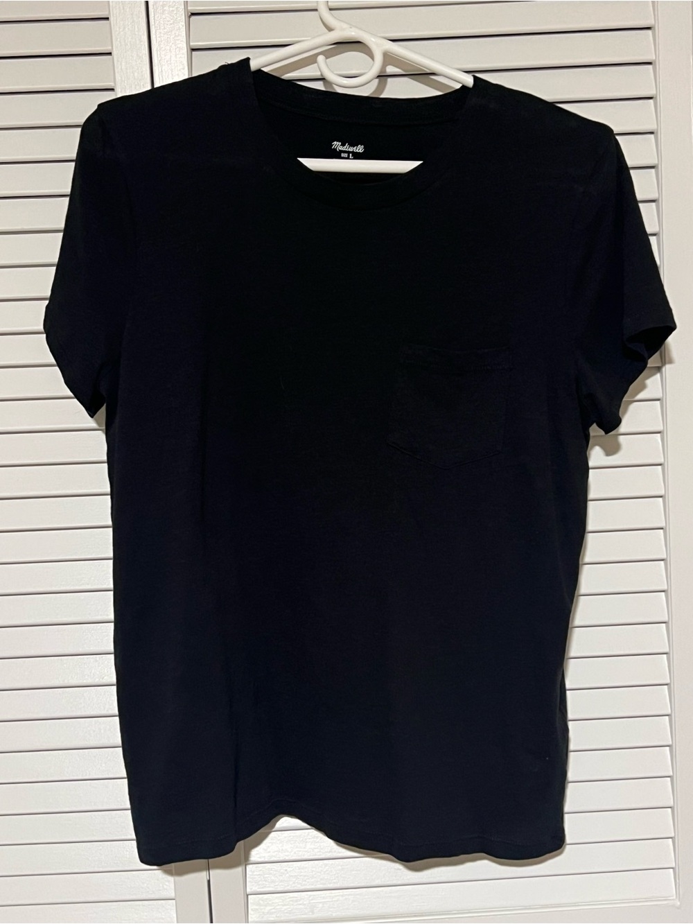 Madewell Women’s Black Short Sleeve Pocket Tee